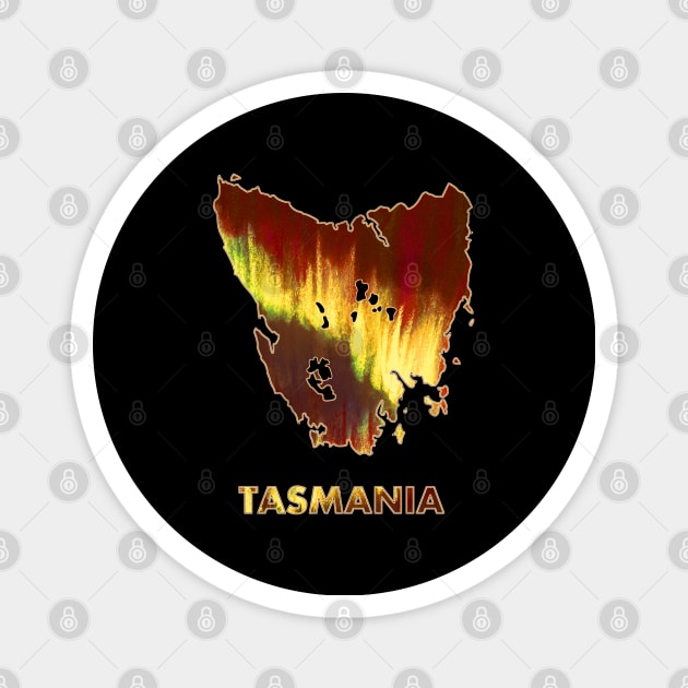 Tasmania - Southern Lights Magnet by Anastasiya Malakhova